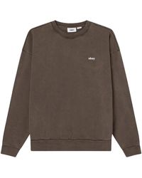 Obey - Hoodies & Sweatvesten ,Zwart ,Katoen Pigment Crew Sweatshirt - Lyst
