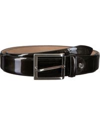 Mazzeltov - Schwarzer Ledergürtel Mit Hochglanz-Finish - Lyst