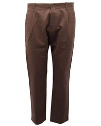 Nine:inthe:morning - Fold Baumwolle Elasthan Hose - Lyst