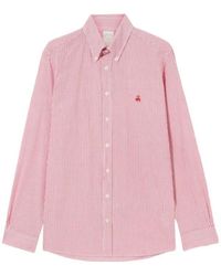 Brooks Brothers - Slim fit gestreiftes seersucker-hemd mit knopfleiste,slim fit gestreiftes seersucker hemd mit knopfleiste - Lyst