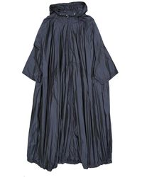 Herno - Jassen ,Blauw ,Polyester Oversized Jas Met Capuchon - Lyst