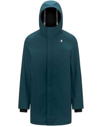 K-Way - Jassen ,Groen ,Polyester Igon Eco Sd Contrast Jacket - Lyst