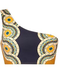 La DoubleJ - Badmode ,Blauw ,Goddess One-Shoulder Badpak - Lyst