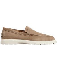 Tod's - Suede Monogram Moccasins - Lyst