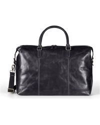 Howard London - Schwarze Leder-Weekender-Tasche - Lyst