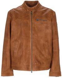 Peuterey - Jassen ,Bruin ,Leer Bikerjack - Lyst