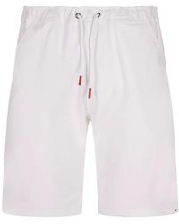 Kiton - Korte Broeken ,Wit ,Katoen Bermuda Sporty-Chic - Lyst