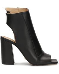 Kazar - Leder Peep-Toe Stiefeletten Mit Offener Zehenpartie Und Ferse - Lyst