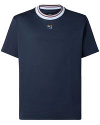 Fendi - Tops ,Blauw ,Katoen Ff-Gebreid T-Shirt - Lyst