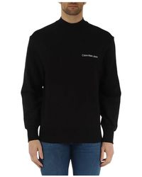 Calvin Klein - Baumwoll-sweatshirt mit logo-print - Lyst