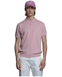 Impure - Tops ,Roze ,Katoen Korte Mouw Gebreide Polo - Lyst
