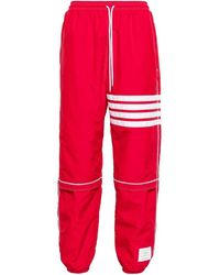 Thom Browne - Rote ripstop panel joggers - Lyst