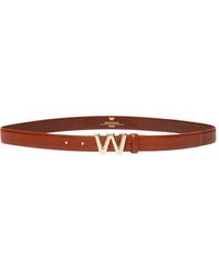 Weekend by Maxmara - Leren Riem Met W-Logo Gesp - Lyst