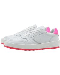 Philippe Model - Sneaker nice low,stylische niedrige sneakers,weiße sneakers mit rosa akzenten - Lyst