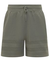 Givenchy - Korte Broeken ,Groen ,Katoen Bermuda Shorts Met Signature - Lyst
