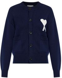 Ami Paris - Logo Cardigan - Lyst