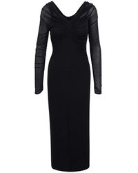 Max Mara - Locri Draped Jersey Long Dress - Lyst