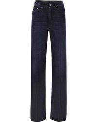 Dondup - Jeans ,Blauw ,Denim Amber High-Waisted Wide-Leg Broeken - Lyst