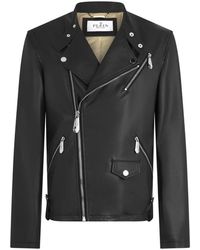 Philipp Plein - Nappa Leder Moto Jacke - Lyst