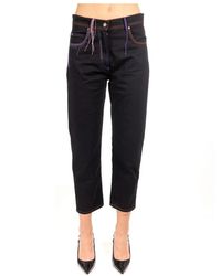 MSGM - Leather Broeken - Lyst