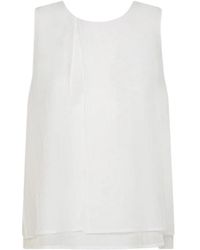 Seventy - Overhemden ,Wit ,Top E Canotte Lyocell - Lyst