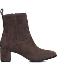 Lina Locchi - Braune Wildleder Stiefeletten 8543 - Lyst