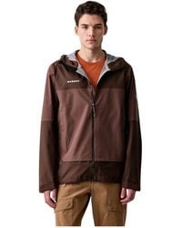 Mammut - Fitness ,Bruin ,Polyester Ducan Guide Hs Hooded Jacket - Lyst