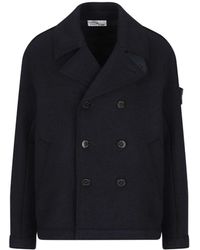 Stone Island - Double-Breasted Coats - Lyst