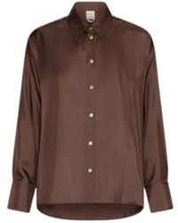 Marella - Overhemden ,Bruin ,Mlmfaro-Camicia Wijde Broek - Lyst