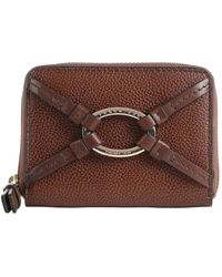 The Bridge - Accessoires ,Bruin ,Leer Logo Portemonnee Bruin Leer - Lyst