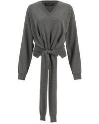 Dolce & Gabbana - V-Hals Kasjmier Pullover - Lyst