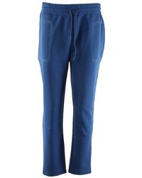 Peuterey - Broeken ,Blauw ,Katoen Blauwe Joggingbroek Met Elastaan - Lyst