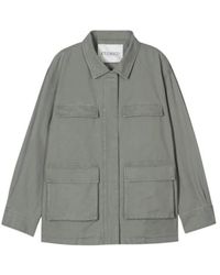 Closed - Jassen ,Grijs ,Katoen Groene Utility Jacket - Lyst