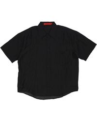 Acupuncture - Schwarzes Logo-Besticktes Kurzarmhemd - Lyst