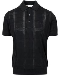Paolo Pecora - Tops ,Zwart ,Katoen Zijden Katoenen Polo Shirt - Lyst