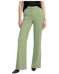 Sandro Ferrone - Broeken ,Groen ,Polyester Wijde Broek - Lyst