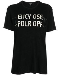 R13 - Tops ,Zwart ,Katoen Boy T Tee - Lyst