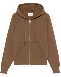 Ami Paris - Hazelnoot Zip Hoodie Sweatshirt - Lyst