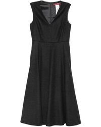 Max Mara - Kleedjes ,Grijs ,Jurk Met V-Hals En A-Lijn - Lyst