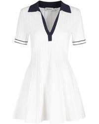 Jonathan Simkhai - Page Knit Polo Mini Jurk - Lyst
