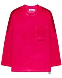 OAMC - Hoodies & Sweatvesten ,Roze ,Velcro Applique Sweatshirt - Lyst