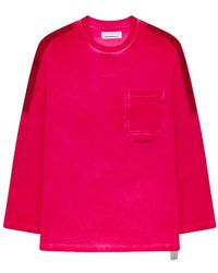OAMC - Hoodies & Sweatvesten ,Roze ,Velcro Applique Sweatshirt - Lyst