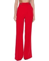 Pinko - Hose Mit Ausgestellter Silhouette Aus Monochromem Stretch-Crêpe - Lyst