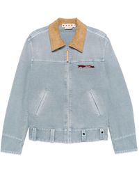 Marni - Jas Met Contrasterende Kraag En Ritssluiting - Lyst