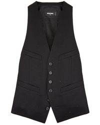 DSquared² - Jassen ,Zwart ,Wol Vesten - Lyst