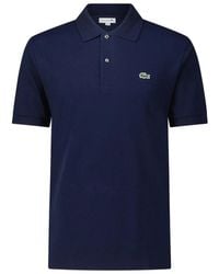 Lacoste - Tops ,Blauw ,Katoen Tijdloos Poloshirt Met Klassieke Pasvorm - Lyst
