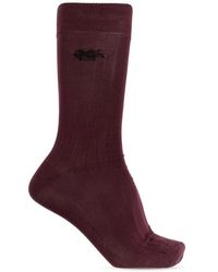Etro - Ondergoed ,Rood ,Katoen Katoenmix Sokken Met Pegaso-Logo - Lyst