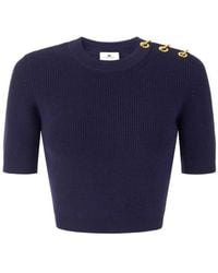 Elisabetta Franchi - Round-Neck Knitwear - Lyst