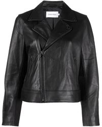 Calvin Klein - Leather giacche - Lyst