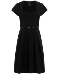 Givenchy - Zwarte Katoenen Jurk Met 4G Logo - Lyst